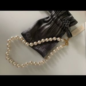 NWT Carolee Pearl and Gold Necklace